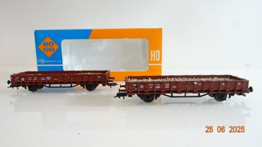 Roco H0 zwei Niederbordwagen mit Ladung der DB in EVP PR8693 – Bild 3