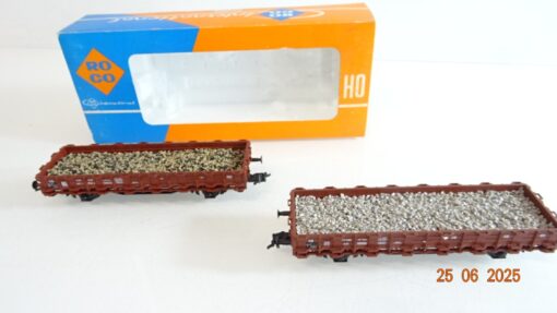 Roco H0 zwei Niederbordwagen mit Ladung der DB in EVP PR8693 – Bild 4