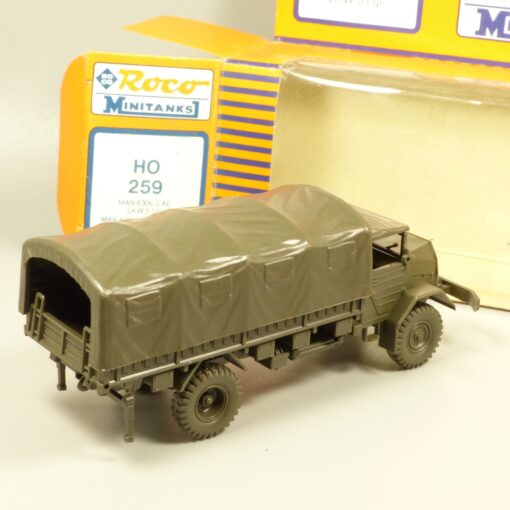 Roco Minitanks 1:87 H0 259 MAN 630L 2 AE LKW 5t gl Pritsche in OVP EX7756 – Bild 3