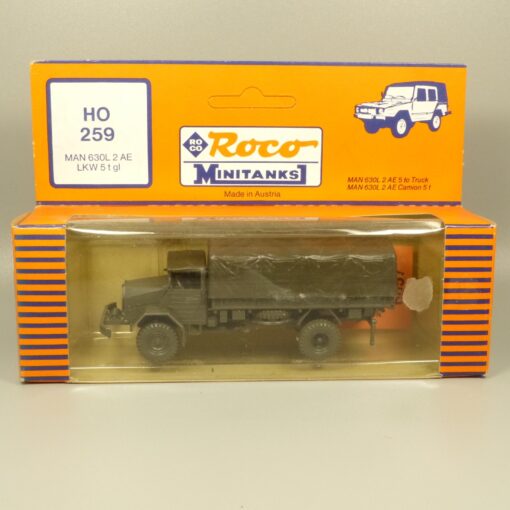 Roco Minitanks 1:87 H0 259 MAN 630L 2 AE LKW 5t gl Pritsche in OVP EX7756 – Bild 4