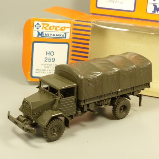 Roco Minitanks 1:87 H0 259 MAN 630L 2 AE LKW 5t gl Pritsche in OVP EX7756