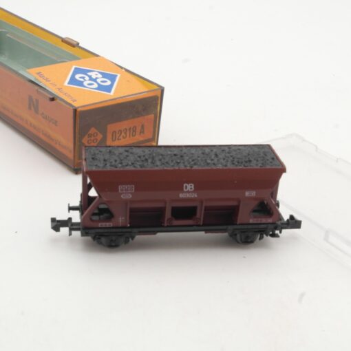 Roco N 02318 A Selbstentladewagen mit Ladung der DB in OVP QR7905 – Bild 3