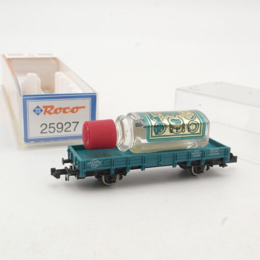 Roco N 25927 Niederbordwagen mit Ladegut 4711 Flasche in OVP RR224