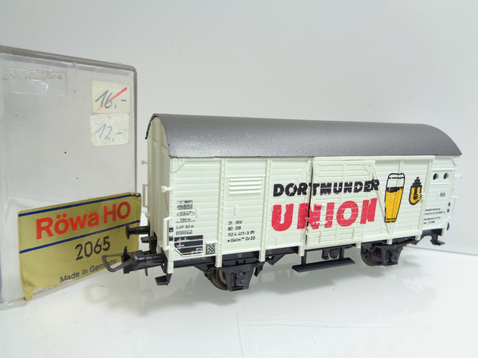 Röwa H0 2065 Kühlwagen Dortmunder Union der DB in OVP JD2518