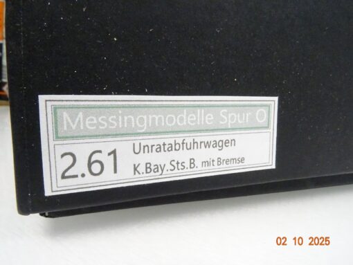 SMT Spur 0 2.61 Unkrautabfuhrwagen der K.Bay.Sts.B. Messingmodell in OVP JL3323 – Bild 6