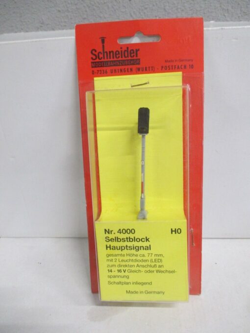 Schneider H0 4000 Selbstblock-Hauptsignal ca. 77mm m.OVP WZ5799