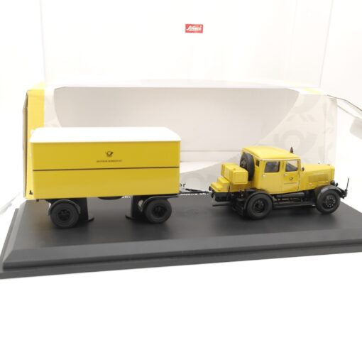 Schuco 1:43 006257 Hanomag ST 100 Zugmaschine mit Anhänger Post in OVP RR2283 – Bild 3