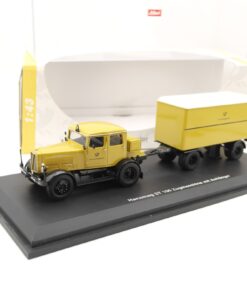 Schuco 1:43 006257 Hanomag ST 100 Zugmaschine mit Anhänger Post in OVP RR2283