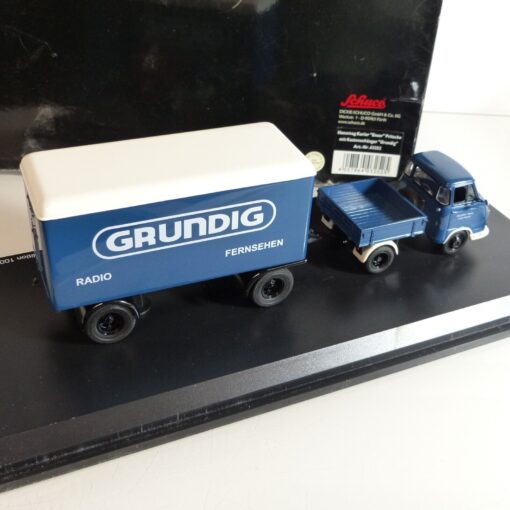 Schuco 1:43 03252 Hanomag Kurier Enser mit Anhänger Grundig in OVP EX3487 – Bild 3
