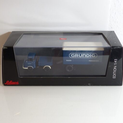 Schuco 1:43 03252 Hanomag Kurier Enser mit Anhänger Grundig in OVP EX3487 – Bild 5