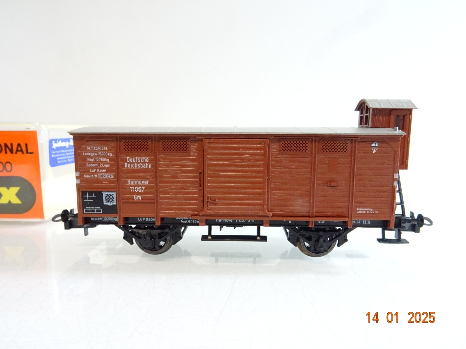 Trix H0 52362300 gedeckter Güterwagen mit Bremserhaus der DR in OVP PR5301 – Bild 3