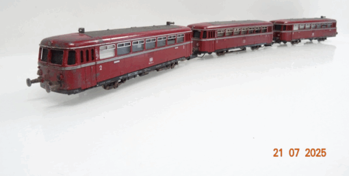 Trix H0 Schienenbus 3tlg. der DB 3-Leiter-Gleichstrom patiniert JL1654 o. – Bild 3