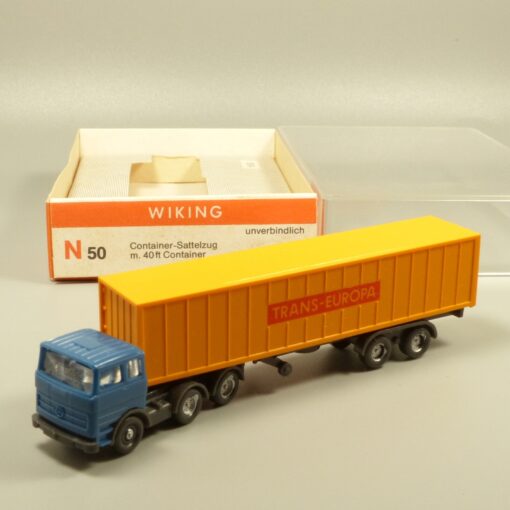 Wiking 1:160 N 50 Mercedes Benz 2223 Sattelzug Trans-Europa in OVP EX6129 – Bild 3