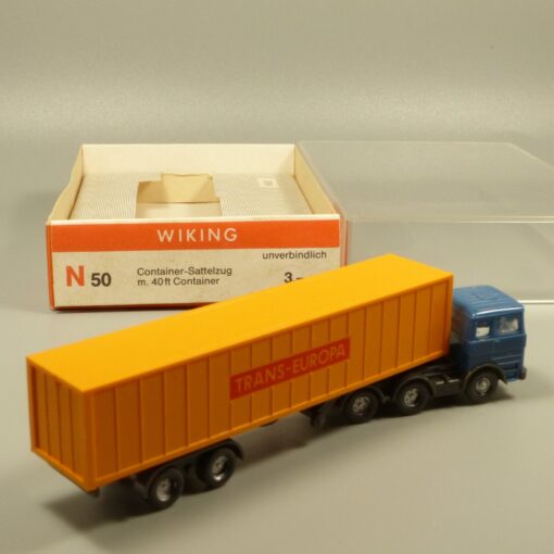 Wiking 1:160 N 50 Mercedes Benz 2223 Sattelzug Trans-Europa in OVP EX6129 – Bild 4