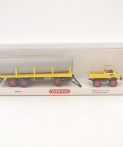 Wiking 1:87 039205 Unimog U411 mit Rungenanhänger neuwertig in OVP RG8281