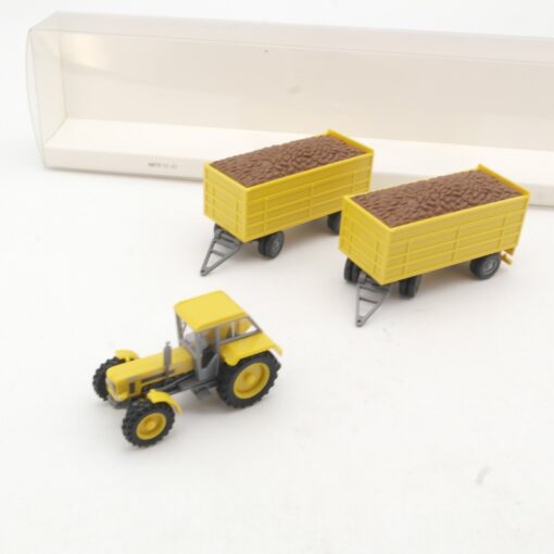 Wiking 1:87 08750242 Schlüter 1250VL Traktor mit 2 Rübenanhänger in OVP RR3365 – Bild 4