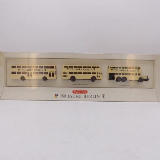 Wiking 1:87 750 Jahre Berlin 3er-Set Doppeldecker Busse in OVP EX6438 – Bild 4