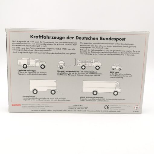 Wiking 1:87 PMS 80-05 Edition 2001 Kraftfahrzeuge der Bundespost in OVP RR1628 – Bild 4