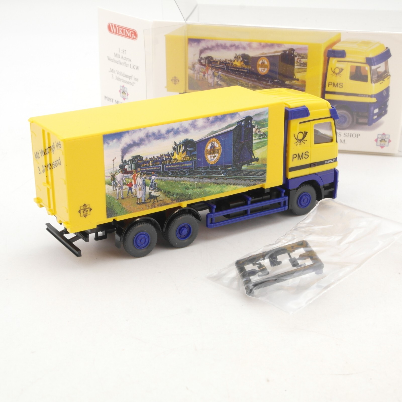 Wiking 1:87 PMS 81-07 MB Atego Wechselkoffer LKW neuwertig in OVP RG8567 – Bild 3