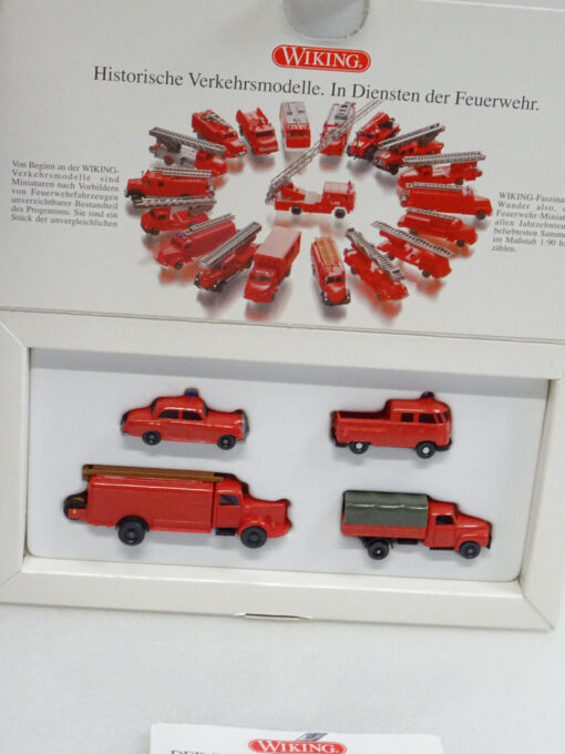 Wiking H0 990 52 48 Feuerwehr-Set 4tlg. Deutsche Feuerwehren in OVP LE4092